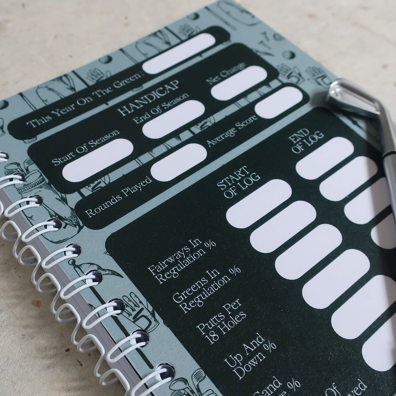 Golf Log Book Open On Year Review Page