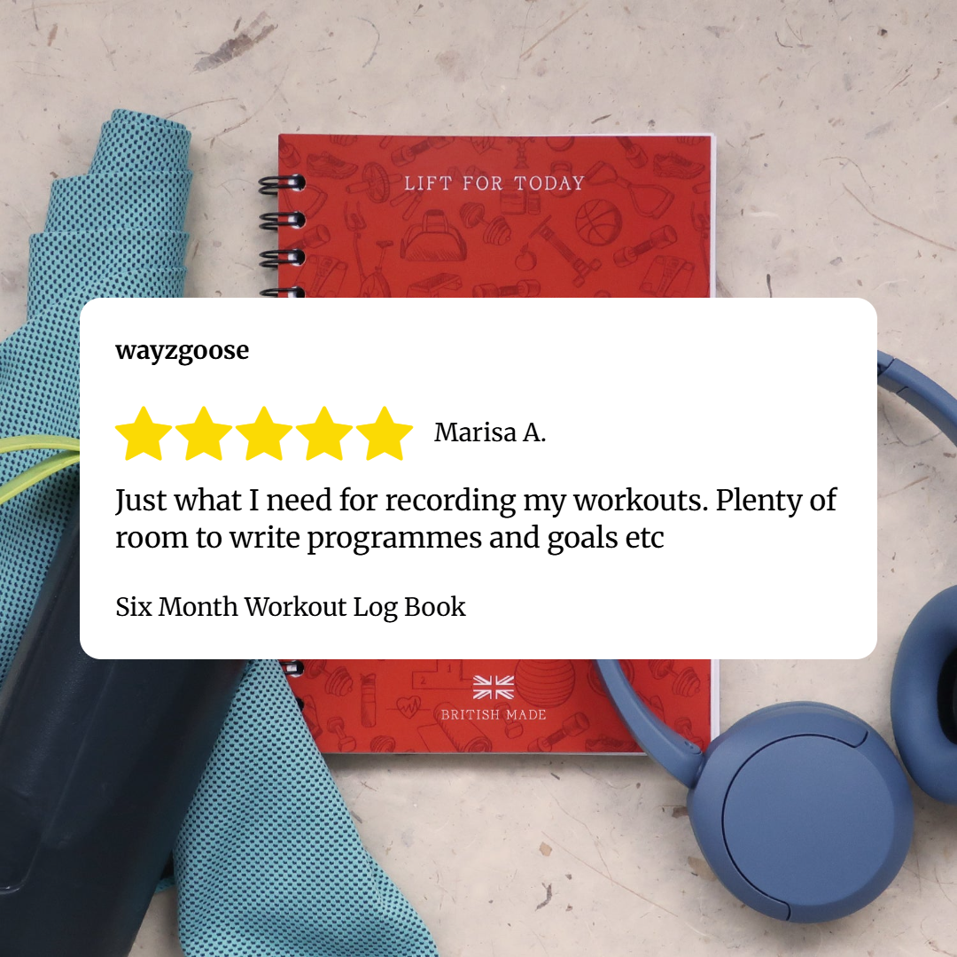 Six Month Workout Log Book